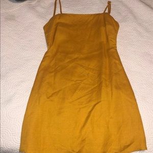 Mustard color mini dress, size small.
